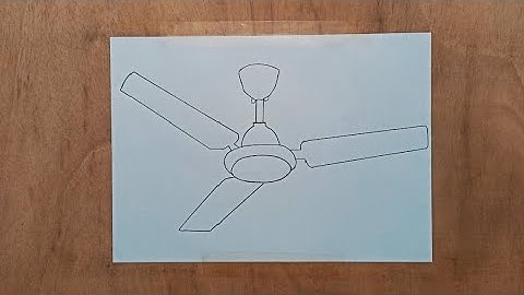 Ceiling Fan Drawing Easy | How To Draw Ceiling Fan Step By Step