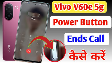 Vivo V60e 5g power button ends call setting | disconnect call power button call cut Vivo V60e 5g