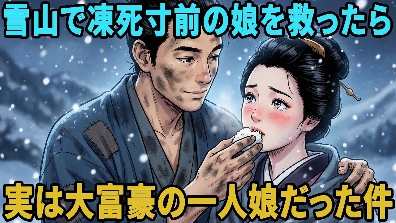 雪山で凍える娘に、貧しい炭焼きが最後の握り飯を与えた。その娘が実は大富豪の一人娘だった結果、男の運命が激変した | 民話 | 野談 | 時代劇 | 説話 | オーディオブック | 伝説