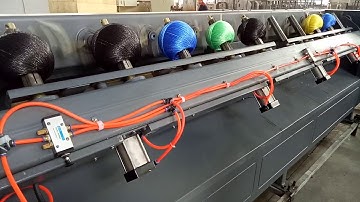 PP raffia twine ball winder machine video  hitech3@hitechrope com
