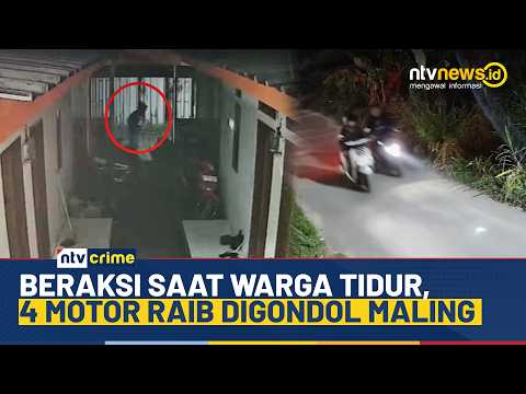 Geger! Komplotan Curanmor Gasak 4 Motor Sekaligus, Aksi Pelaku Terekam CCTV | NTV CRIME