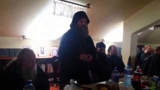 Serbian Orthodox Bishop Andrei chanting Holy God in Greek and Church-Slavonic.