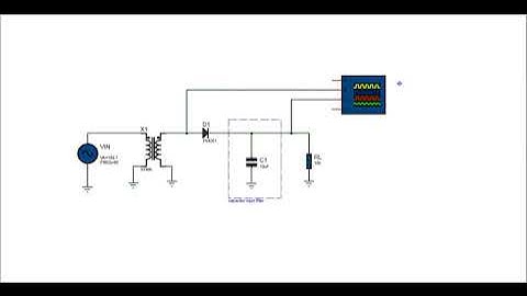 Capacitor Input Filter with Half Wave Rectifier Simulation in proteus