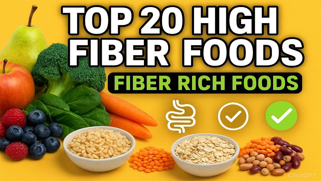 High Fiber Foods || Fiber Rich Foods || Top 20 High Fiber Foods - YouTube