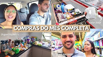 COMPRAS DO MÊS NO ASSAÍ ATACADISTA: vlog no mercado, organizando as compras, mostramos valor de tudo
