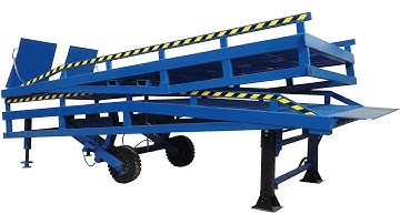 Mobile container loading ramp 10T grille mesh - can be folded