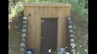 My brother Dale wanted a root cellar. We tossed around a lot of ideas using different materials (wood or concrete). Each plan and 