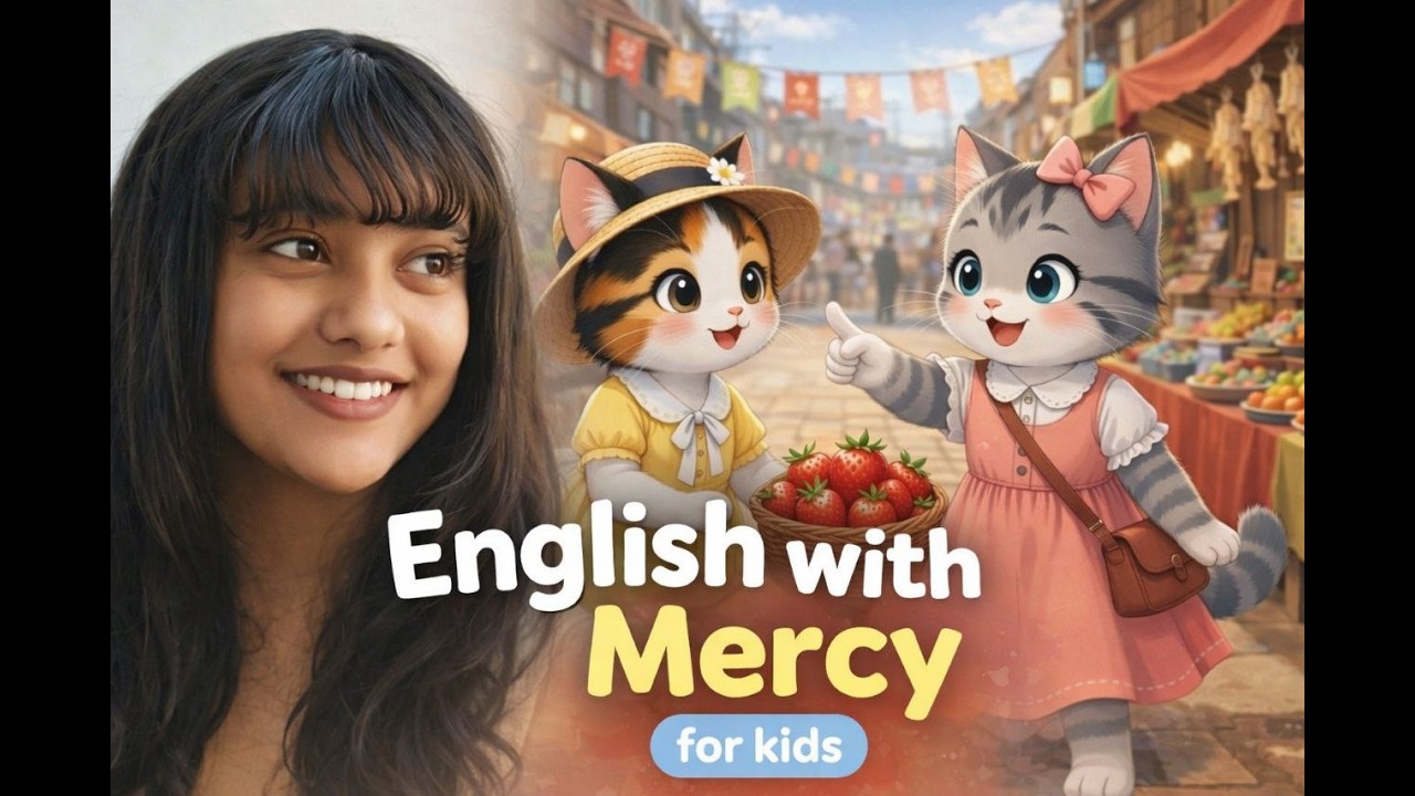 Simple English by Amharic for kids. Kitten stories to learn English.