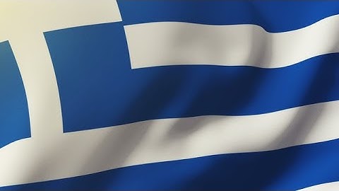 Greece Flag Waving In The Wind. Looping Sun Rises Style. Animation Loop Stock Animation