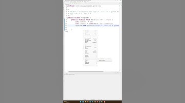 WAJP to calculate the square root of a given number | Java | #shorts