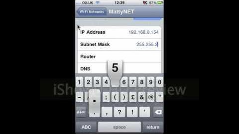 Change Your IP Address and DNS server on the iPhone iPod touch or iPad