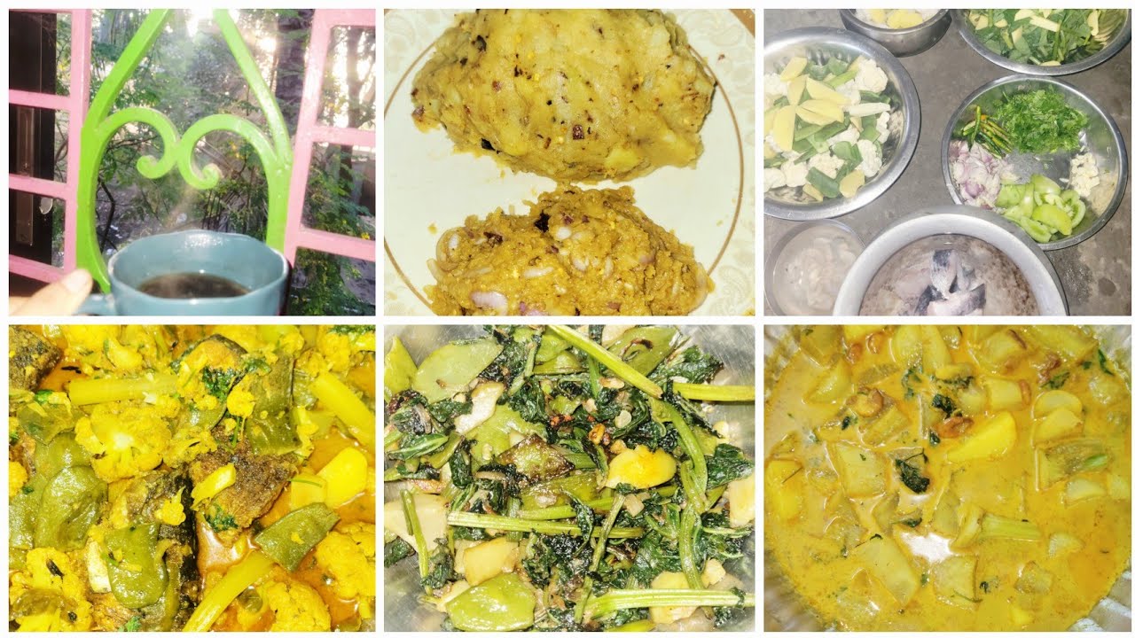 সকালের নাস্তার দুপুরে খাবার রান্না করলাম। 