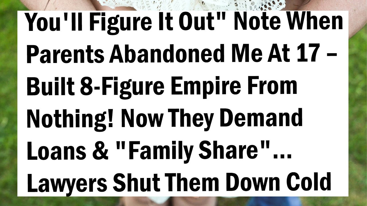 My Parents Left Me a Note and Disappeared — Years Later They Wanted a Share of My Success