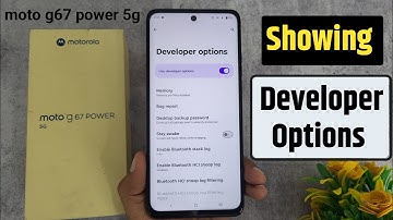 moto g67 power 5g : showing default developer options settings 