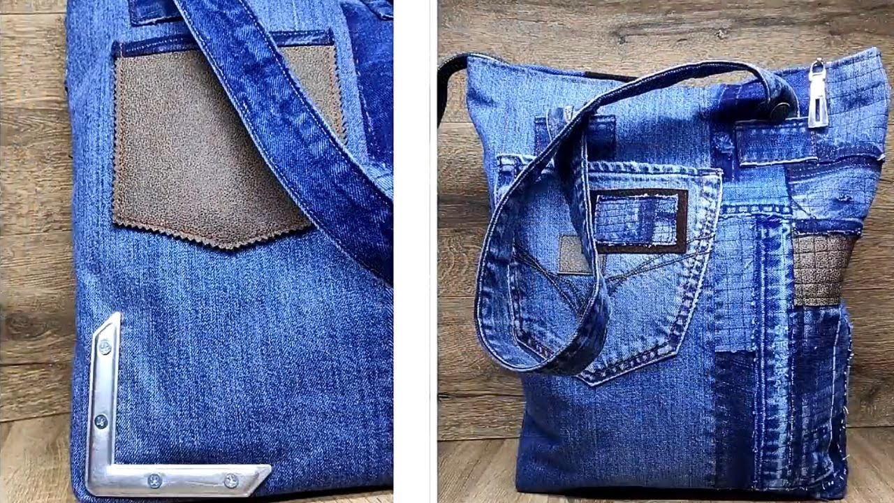 Как сшить сумку из джинсов