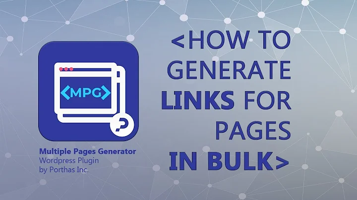 How to quickly Generate Links for Multiple Pages in under 2 minutes