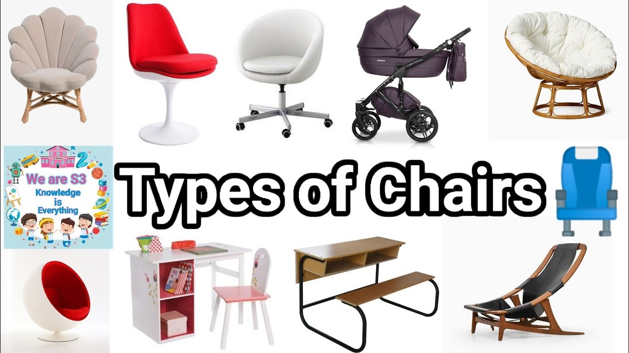 Chair Vocabulary Chairs Name with Pictures Different types of