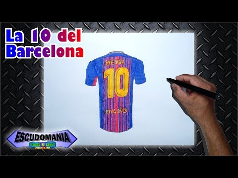 Dibuja Y Pinta La Camiseta 10 Del FC Barcelona: Messi