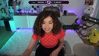 Pokimane - curly big headed baby streams video games 2021-12-07