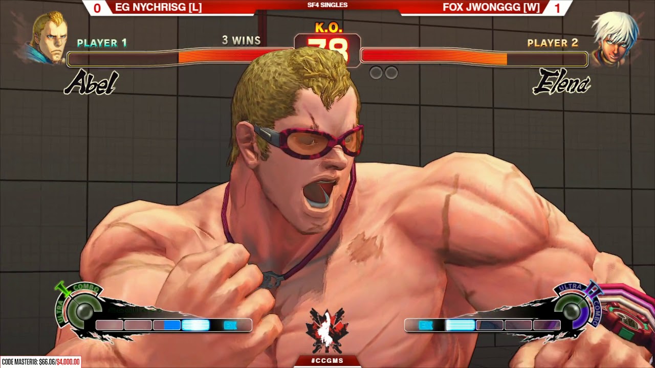 Ultra Street Fighter IV GRAND FINAL @ Canada Cup Gaming Master Series 2018 - Justin Wong vs NYChrisG