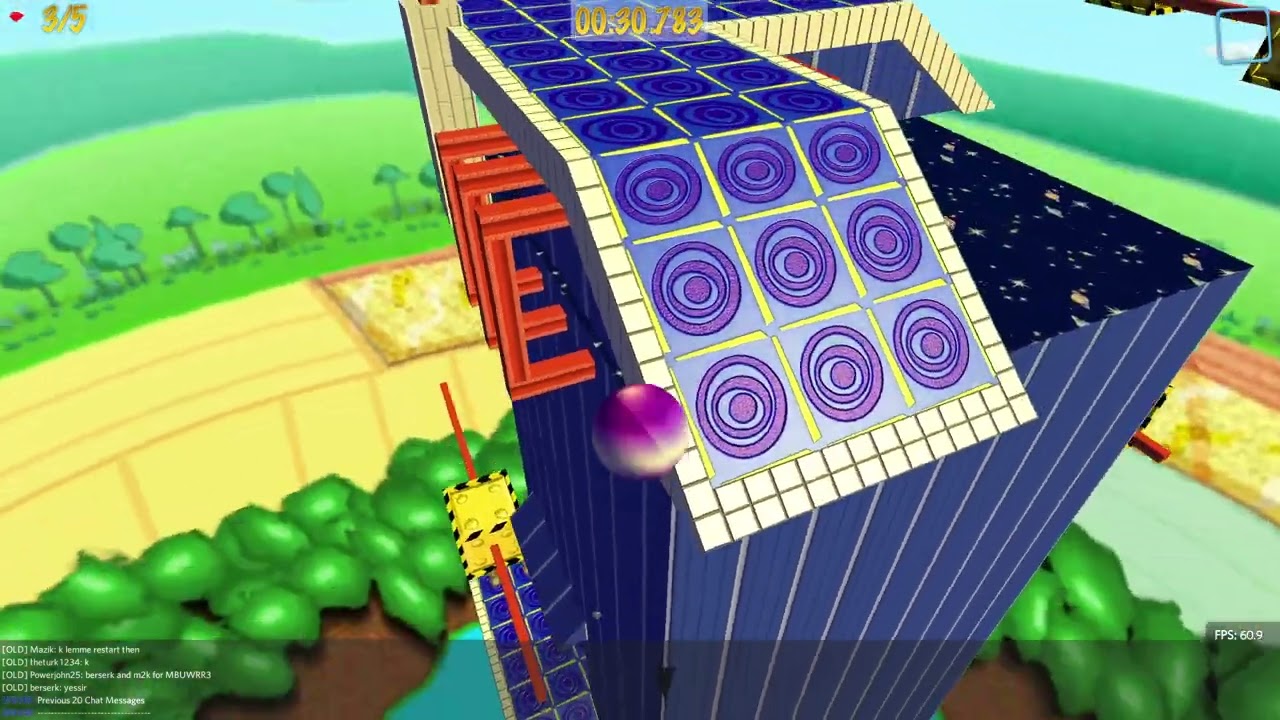 playing marble blast levels in zero gravity and also I suck at it