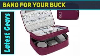 Lanola Electronic Organizer Travel Double Layer Cable Organizer Best Compact Tech Storage Solution