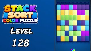 Stack Sort Color Puzzle Level 128 Walkthrough