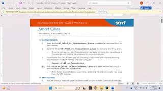 New Perspectives Word 2019 | Module 2: SAM Project 1a Smart Cities