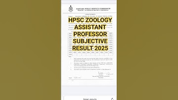 Hpsc assistant professor result announced of zoology #hpsc #assistantprofessorexam #resultout #short