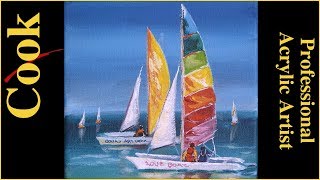 Paint The Colors Of Summer With Hobie Cat Sailboats Acrylic Painting Tutorial With Ginger Cook