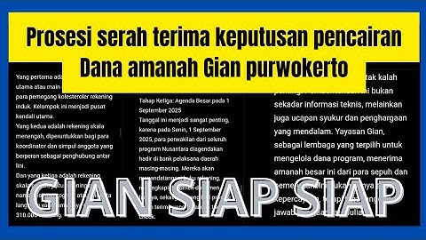 Prosesi serah terima keputusan pencairan Dana amanah Gian purwokerto