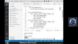 22. Python Orienté Objet: Syntaxe Héritage unique et multiple + chainage contructeurs