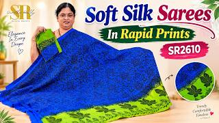 Soft Silk Sarees in Rapid Prints | Elegant & Trendy Printed Silk Saree Collection | Jejis Vlogs screenshot 3