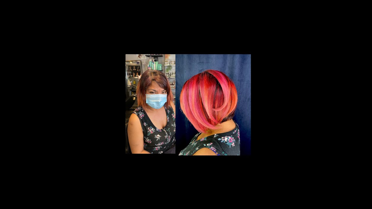 Hair Transformation, Fruit Punch Hair Color