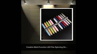 Creative Multi-Function LED Pen Spinning Decompression Gyro Metal Ballpoint Pen Fashion Office Sc...