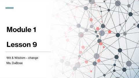Module 1 Lesson 9