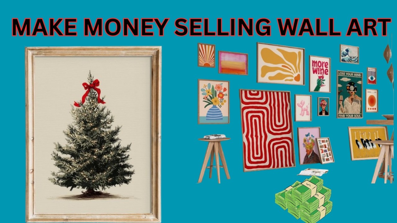 How to Create PRINTABLE Wall Art in Canva to Sell on Etsy (no skill ...
