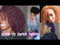 Bleaching & Coloring My Natural Hair  | Black to Super Purple | XMONDO Color