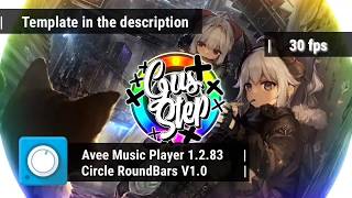 Avee Player Template | Download | By GuStep Circle RoundBars V1.0 | 30 fps