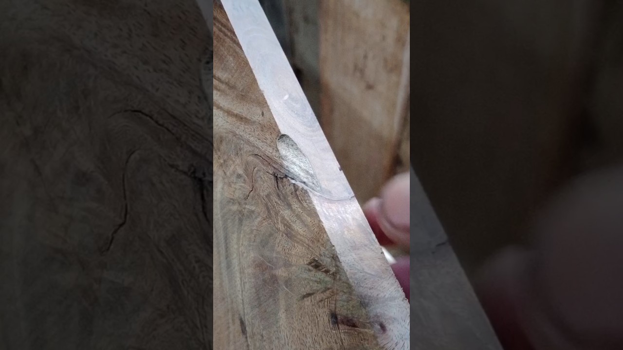 Easy Way to Fix a Hole in Wood Edge #shorts