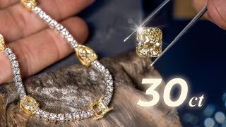 Making A Stunning Necklace with 30 CARATS of Diamonds
