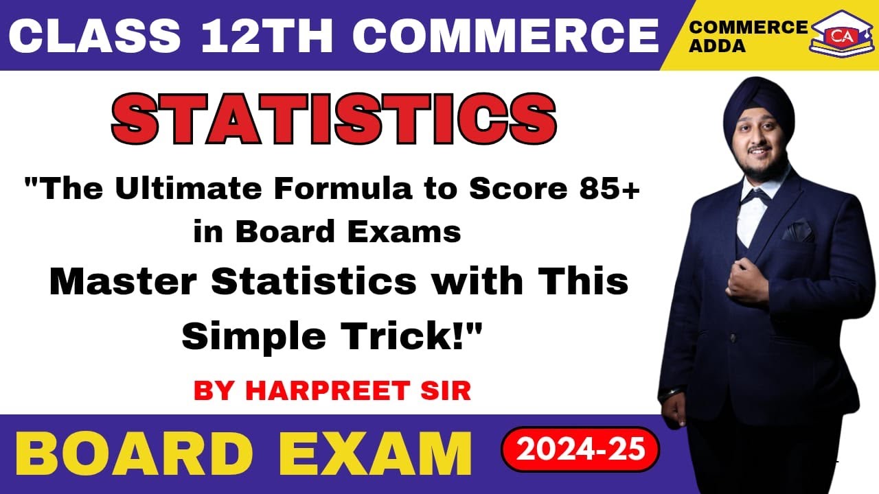 Score 80+ marks in Statistics by just learning 4 chapters || 12th commerce || GSEB || Boards