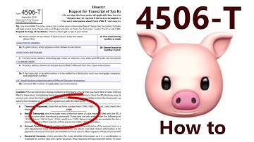 4506T Form for SBA EIDL Loan 2nd Round How to Fill out Step by Step Instructions