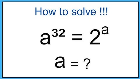 Germany | Nice Exponential Math Problem | Math Olympiad | Final the value of a |