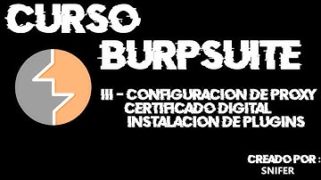 Curso Burp Suite desde 0 - 3. Configuración de Proxy, HTTPS,  configuración de Plugins y librerias