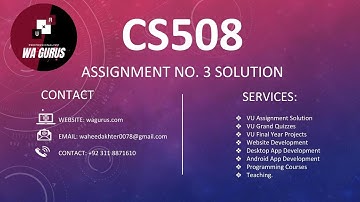 #cs508 #solution || cs508 assignment no 3 solution with source code.