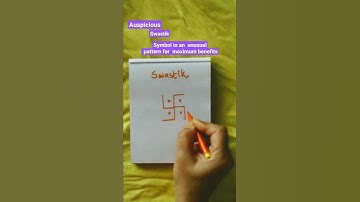 SACRED SWASTIK Symbol Drawing, Strokes not Intersecting for Divine Protection, PROSPERITY,  GOODLUCK