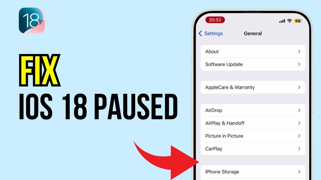 How To Fix iOS 18 Paused