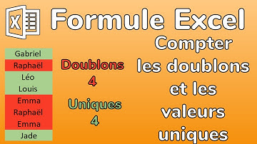 Excel - Compter les valeurs uniques et les doublons avec des formules - Docteur Excel
