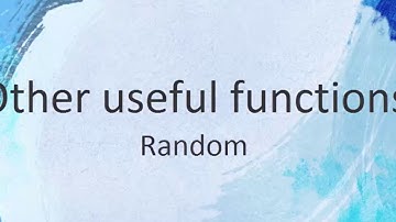RAND and RANDBETWEEN functions